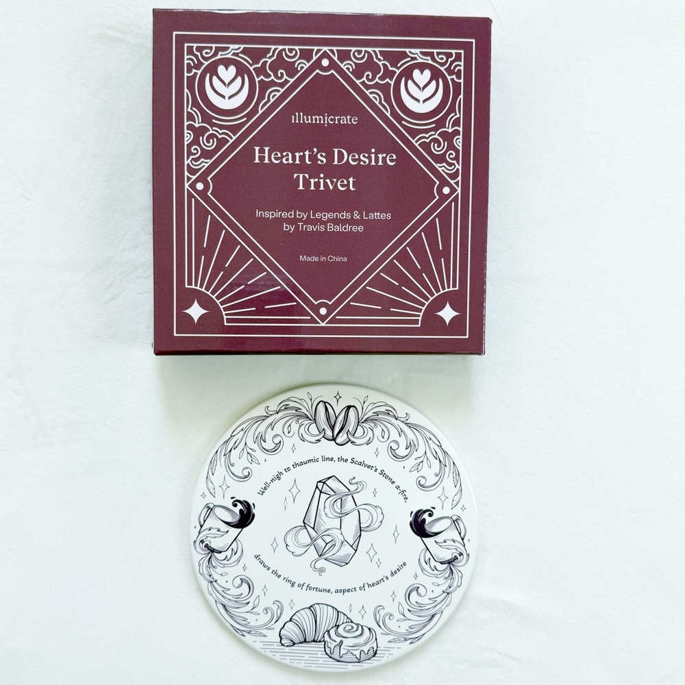 illumicrate Heart's Desire Trivet / Legends & Lattes NWT